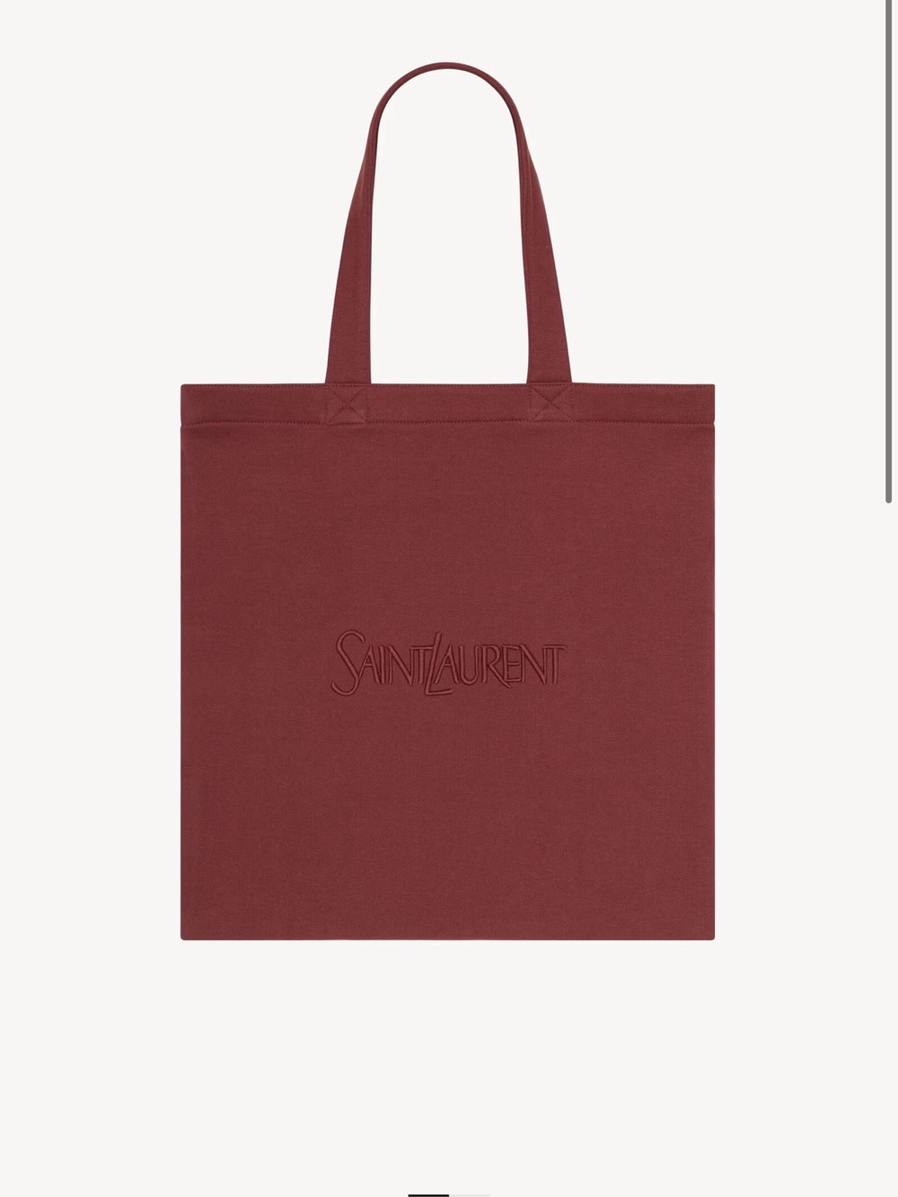 Saint Laurent fleece Logo Canvas Tote